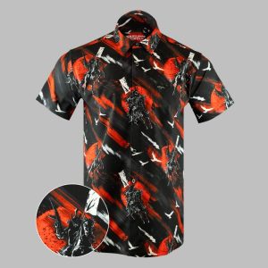 SAMURAI SCROLL Hawaiian shirt 1 1