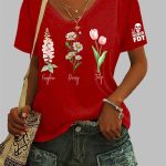 Women's Casual Purple Art Print Cotton And Linen Shirt