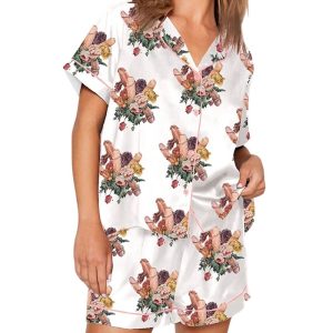 Womens Flowers Pajama Set 1