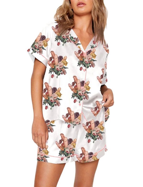 Womens Flowers Pajama Set 1
