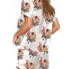 Womens Flowers Pajama Set 2