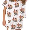 Womens Flowers Pajama Set 3