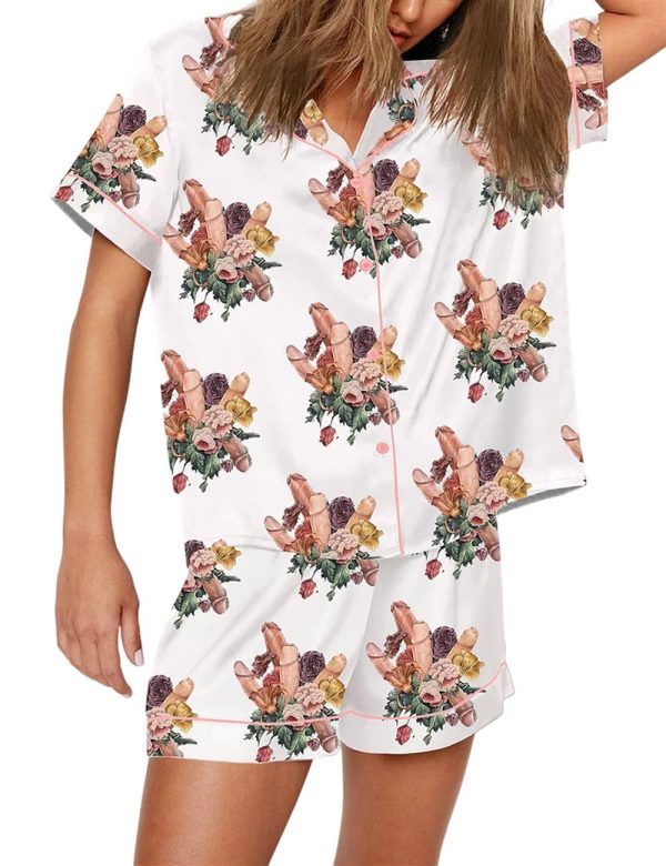 Womens Flowers Pajama Set 3