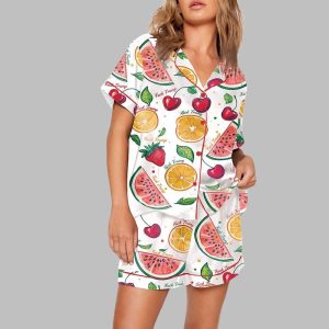 Summer Fruit FDT Print Pajama Set 0
