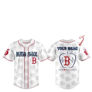 Red Sox TEACHER NIGHT Baseball Jersey Custom 2025 1