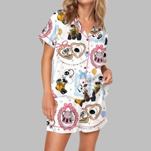 Cute Couple Robot Pajama Set 1