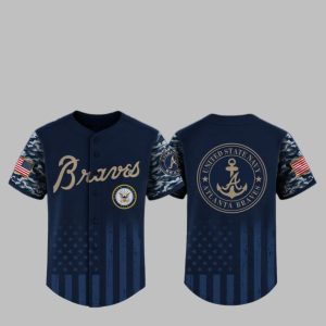 2025 Braves US Navy Appreciation Night Jersey 1 1