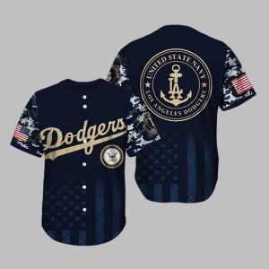 Dodgers 2025 US Navy Appreciation Night Baseball Jersey 1 1