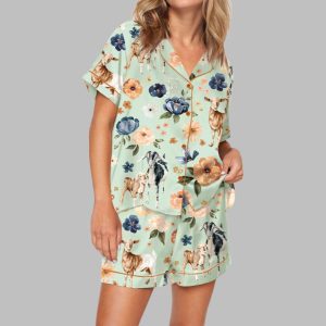 Goat Farm Floral Pajama Set 1