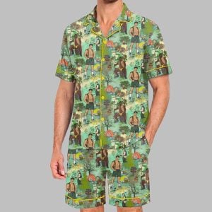 Mens Bear Camp Pride Month Love Is Love Print Pajama Set 1