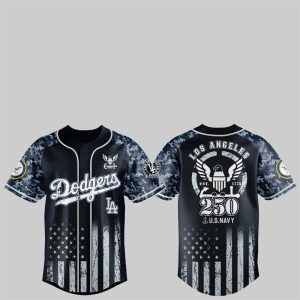1 LA Dodgers 250th US NAVY Jersey 2025