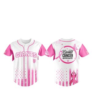 2025 SF Giants Breast Cancer Awareness Night Baseball Jersey