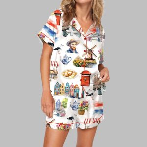 Amsterdam Keukenhof Tulip Pajama Set For Women 1