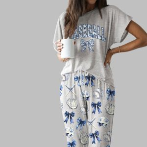 Chinoiserie Baseball Casual Pajama Set 1