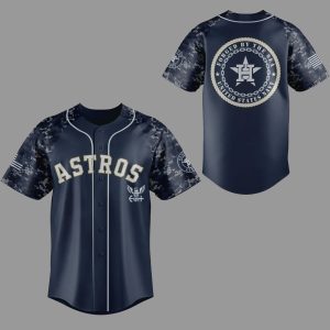 2025 Houston Astros Armed Forces Night Baseball Jersey