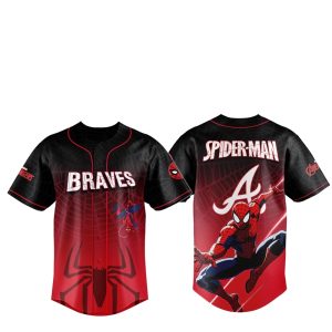 2025 Atlanta Braves Spider Man Night Baseball Jersey