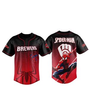 2025 Milwaukee Brewers Spider Man Night Baseball Jersey