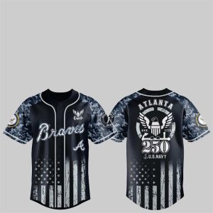1 Braves 250th US NAVY Jersey 2025