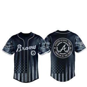 Braves US Navy Military Jersey 2025