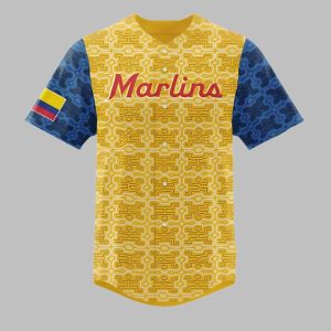 Marlins Colombian Heritage Celebration Jersey Giveaway 2025 1 1