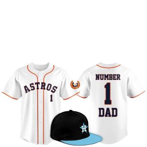 2025 Houston Astros Father Day Number 1 Dad Baseball Jersey