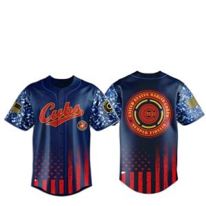 Cubs Marine Corps Military Appreciation Baseball Jersey 2025