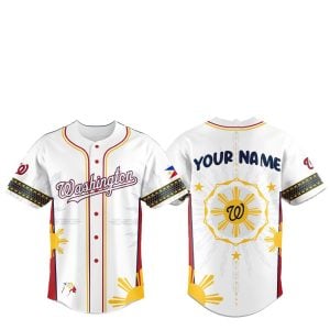 Custom 2025 Washington Nationals Filipino Heritage Night Baseball Jersey