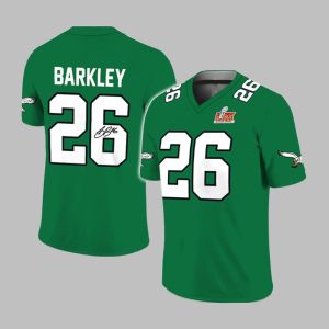 Eagles Saquon Barkley 26 Super Bowl LIX Football Jersey 1 1