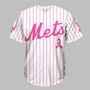 2025 New York Mets Cancer Awareness Night Baseball Jersey 1