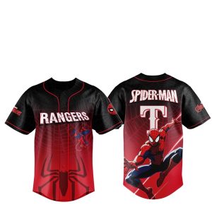 2025 Texas Rangers Spider Man Night Baseball Jersey