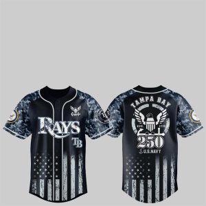 1 Bay Rays 250th US NAVY Jersey 2025