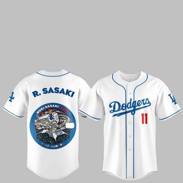 2 LA Dodgers Japan Rising Stars Roki Sasaki Jersey 2025
