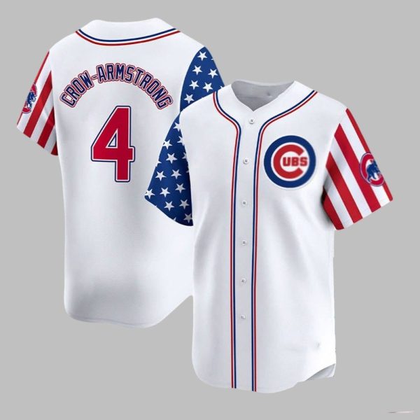 2025 Cubs Crow Armstrong Fouth Of July Jersey 1 1