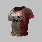 2025 Halloween Men's Bloody Problem Gelost Solved Print T-Shirt
