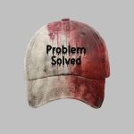 2025 Halloween Unisex Problem Solved Bloody Print Hat