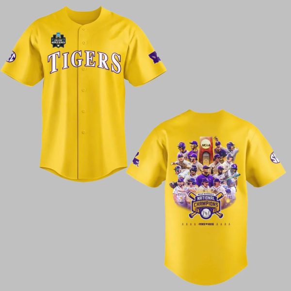 2025 LSU Baseball Mens College World Series Champions Jersey 4
