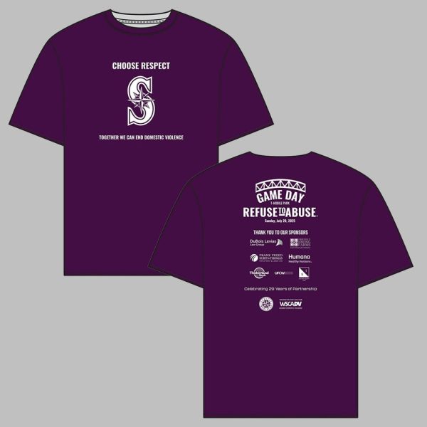 2025 Mariners Refuse To Abuse Day Shirt Giveaway 2025 0