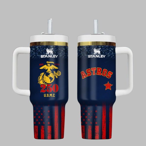 Astros US USMC 250th Birthday Tumbler 2025 1 1