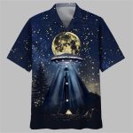 Camping Alien At Campsite Hawaiian Shirt