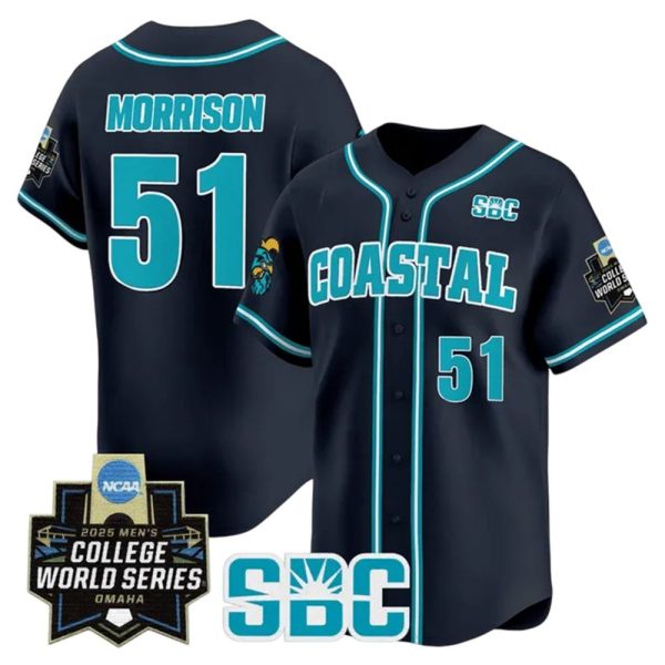 Coastal Carolina Morrison 2025 College World Series Jersey 2