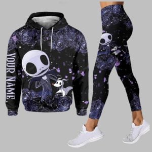 2025 Halloweenack Skellington Zero Dog Combo Hoodie Leggings 1 1