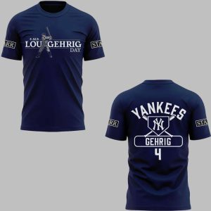 2025 NY Yankees Lou Gehrig Day Shirt 0