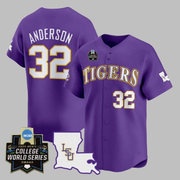 Kade Anderson LSU 2025 World Series Champions Jersey 1 1