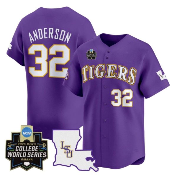 Kade Anderson LSU 2025 World Series Champions Jersey 1 2