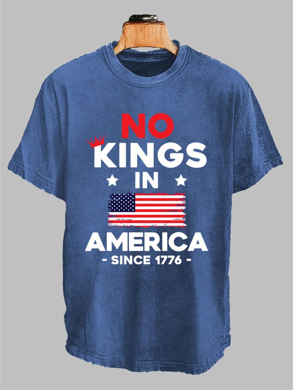 Men's “No King in America Since 1776” Print T Shirt (1)