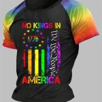 Men's No Kings in America Print Short Sleeve T-Shirt