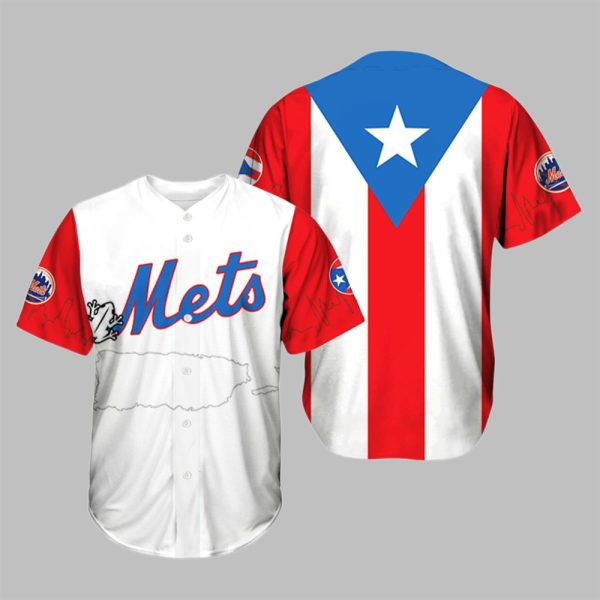 NY Mets Puerto Rican Heritage 2025 Baseball Jersey 1
