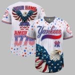 NY Yankees Independence Day Baseball Jersey 2025