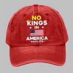No King In America Since 1776 Printed Hat