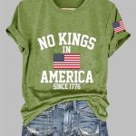 No King in America Since 1776 Print T-Shirt
